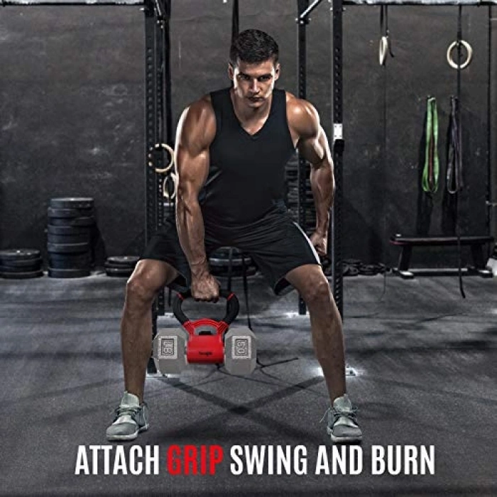 Kırmızı/Siyah Dambıl Antrenmanları İçin Kettle Grip Sap