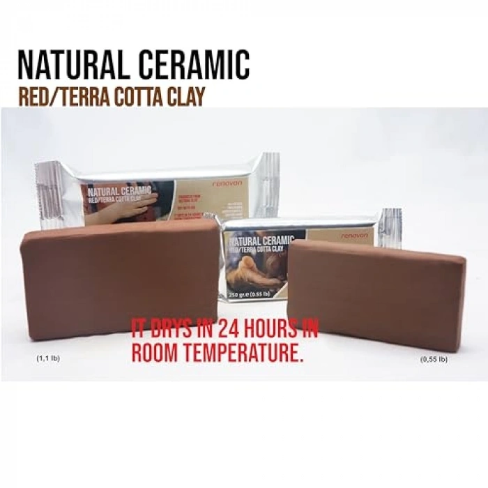 Kırmızı Terra/Cotta Renkli Serak KİL Hamuru, 500 gr