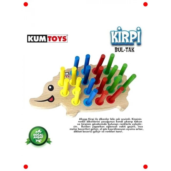 Kirpi Şekilli Bul Tak Oyunu
