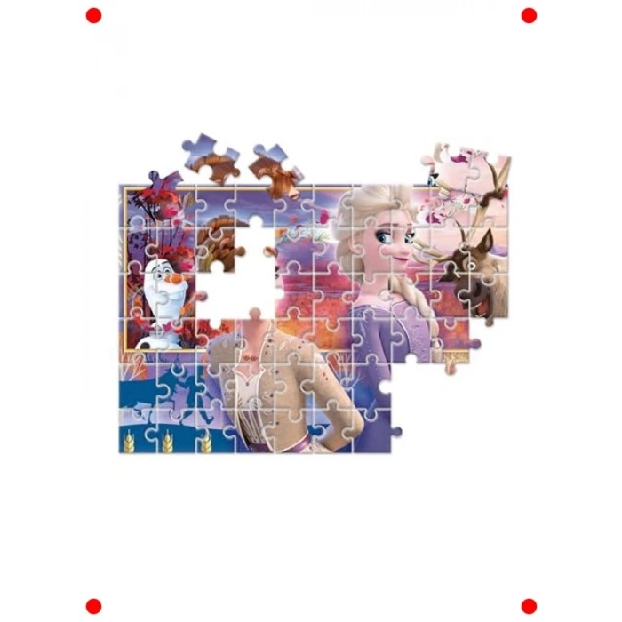 Kış Masalı Temalı Çocuk Yapbozu (2x60 Parça)