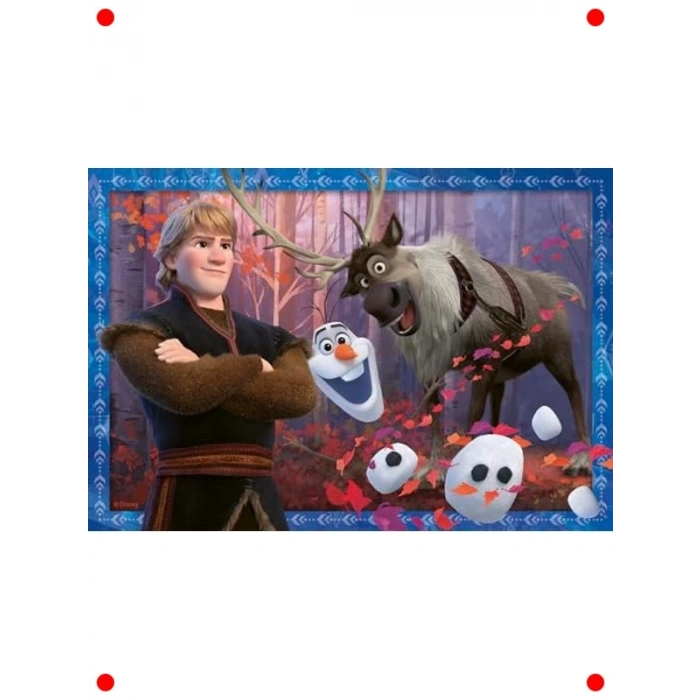 Kış Prensesleri Temalı 2x24 Parça Çocuk Puzzle Seti