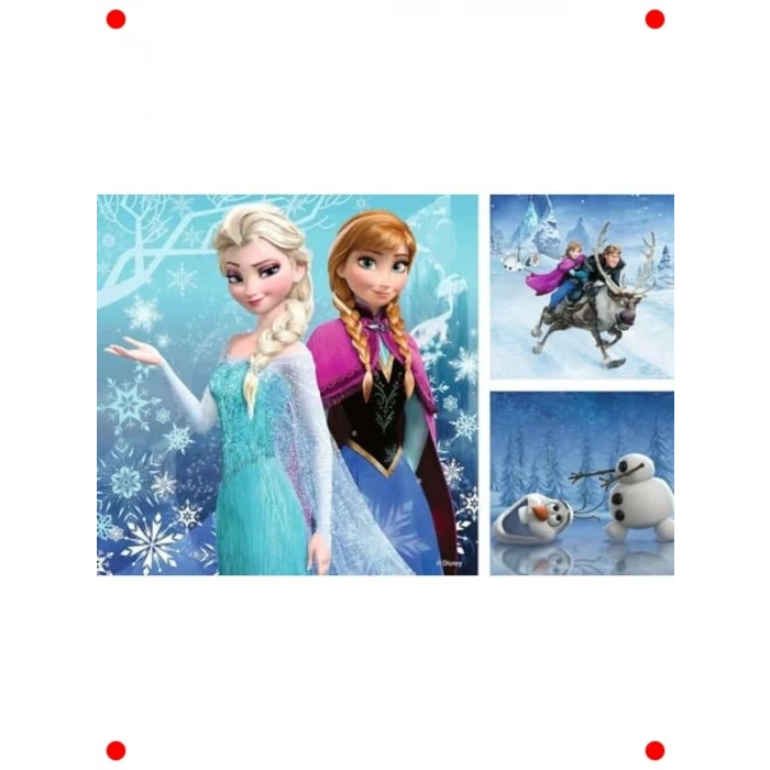 Kış Temalı 3x49 Parça Çocuk Yapboz Seti - 6+ Yaş