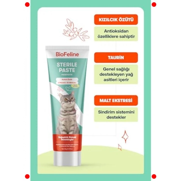 Kısır Kedilere Özel Multivitaminli Malt Macun 30g