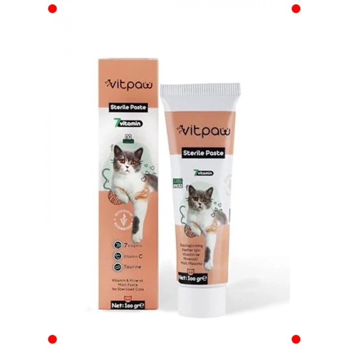 Kısırlaştırılmış Kediler İçin Multivitaminli Malt Macun (100 gr)