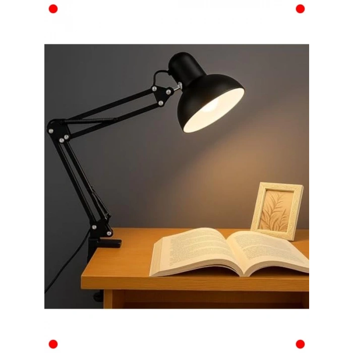 Kıskaçlı 3 Eklemli Ayarlanabilir Çalışma Lambası