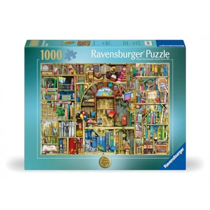 Kitapçı Temalı 1000 Parçalı Puzzle, Eğlenceli Oyun