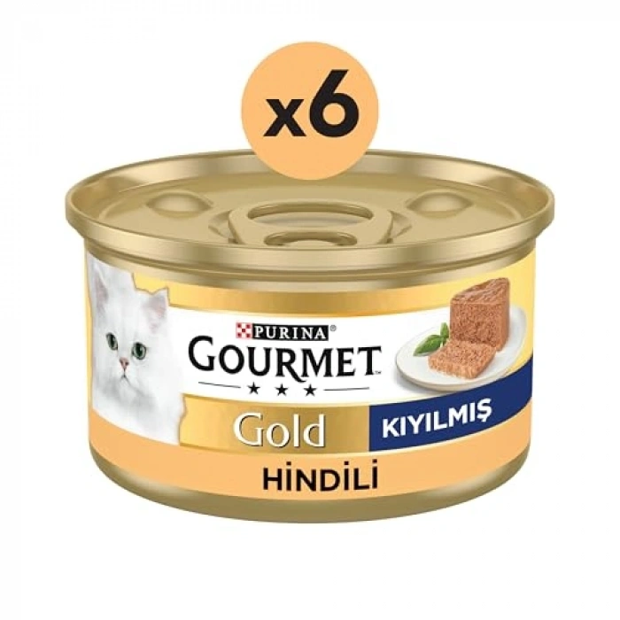 Kıyılmış Hindi Etli Kedi Konservesi, 85 Gr, Ekonomik Paket