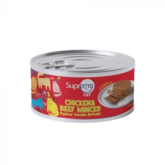 Kıyılmış Tavuklu Biftekli Kedi Maması, 85 Gr, 24lü