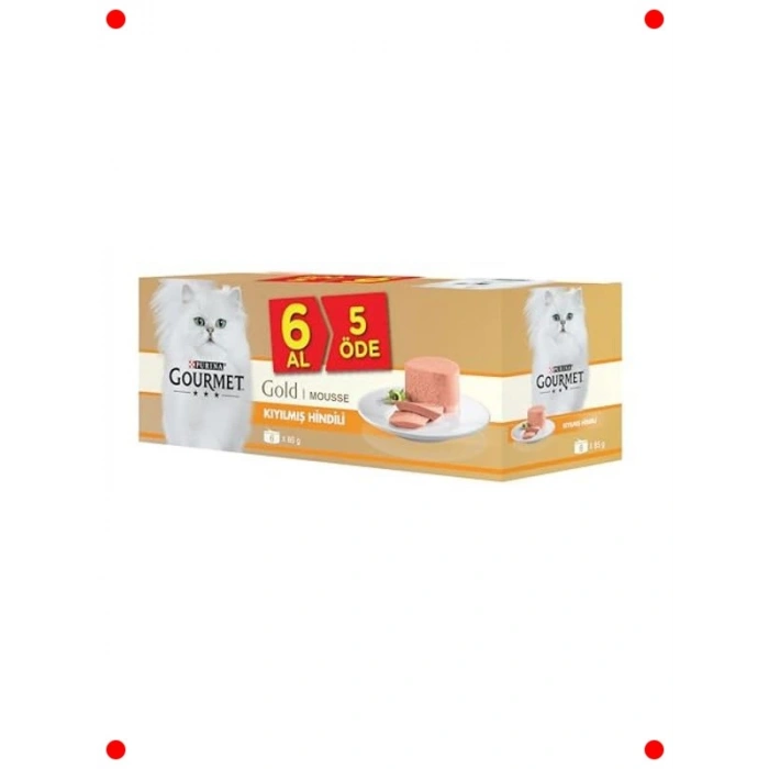 Kıymalı Hindi Kedi Konservesi (6x85gr) - 5 Öde 6 Al