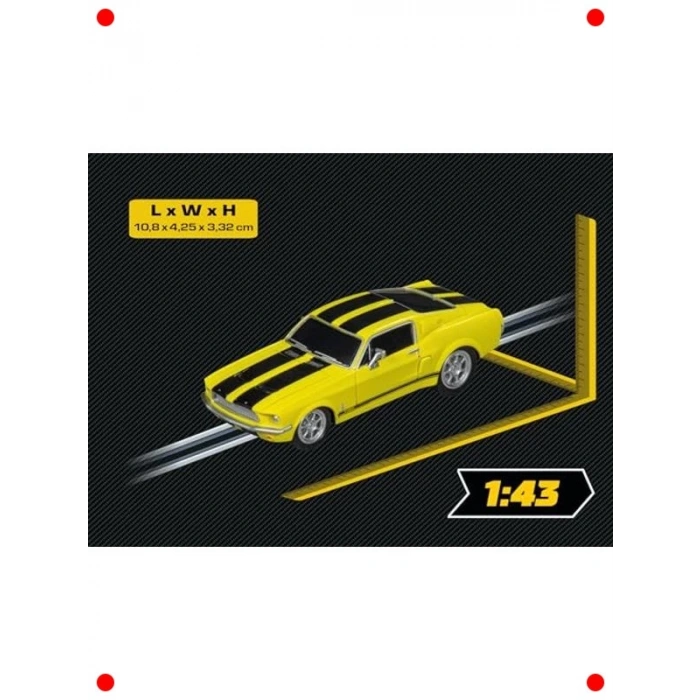 Klasik Sarı Yarış Arabası Modeli - 67 Mustang