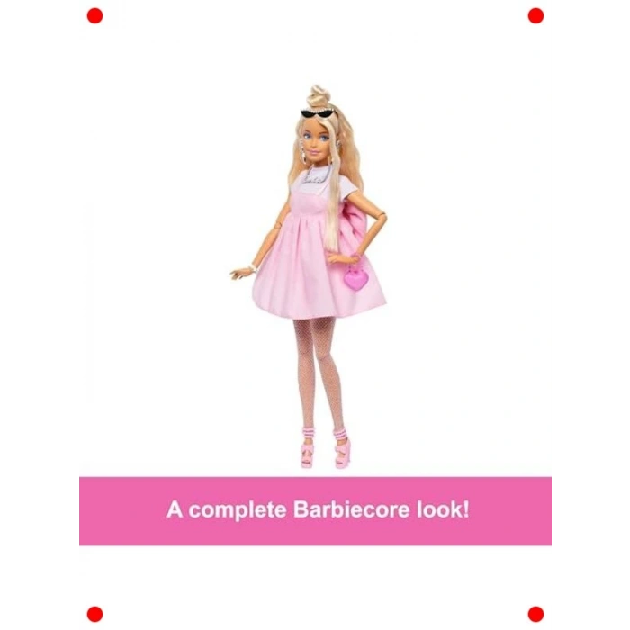 Klasik Tarz Pembe Elbiseli Moda Bebek - Sarı Saçlı