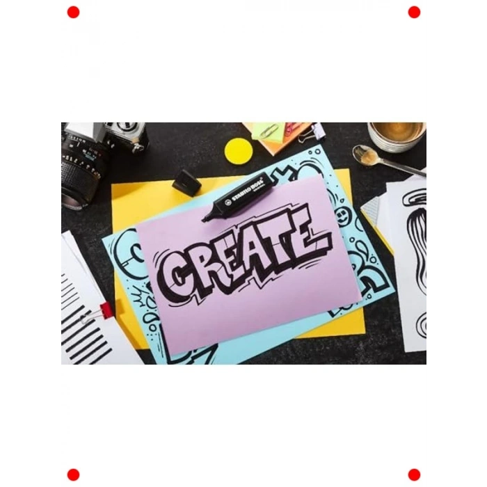 Klasik Tasarım Fosforlu Kalem - Siyah