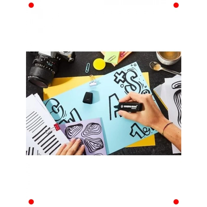 Klasik Tasarım Fosforlu Kalem - Siyah