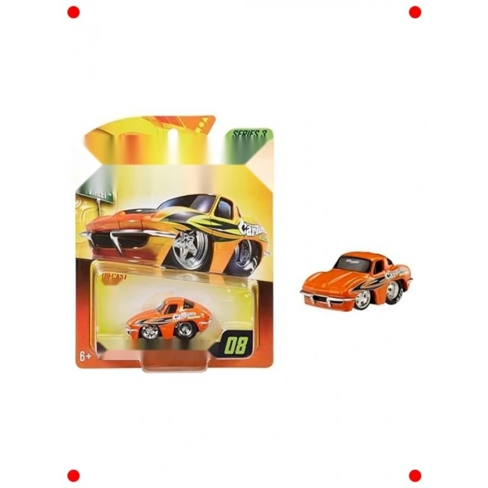 Klasik Turuncu Pro Street Model Araba (1963)