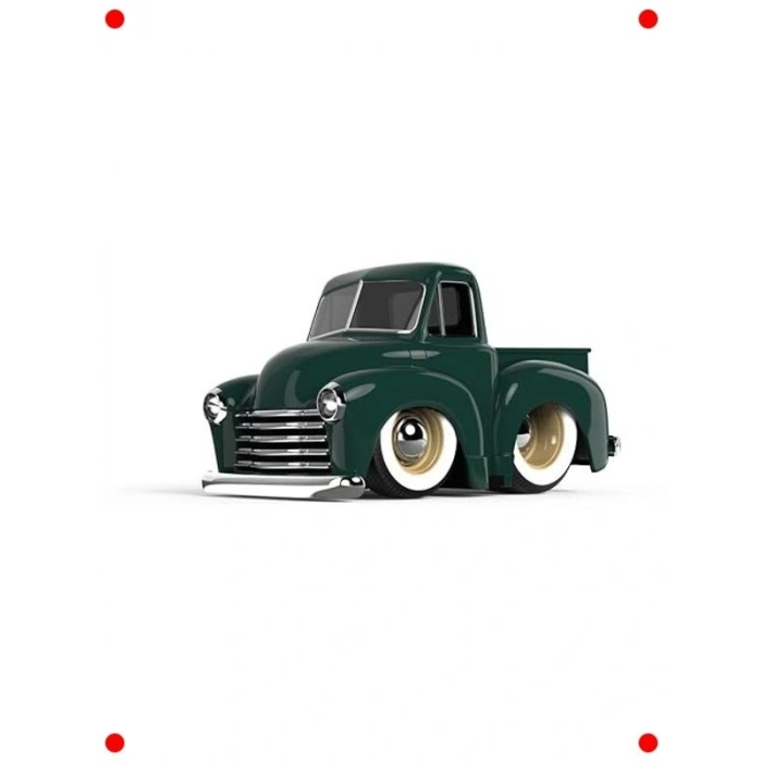 Klasik Yeşil 1953 Pickup Kamyonet Model Araba