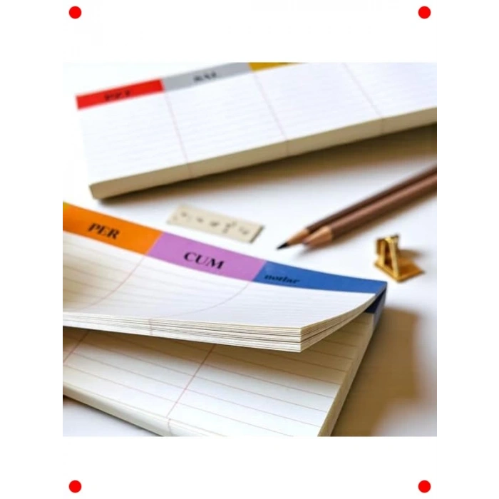 Klavye Altı Renkli Haftalık Masa Planlayıcı – 80 Yaprak