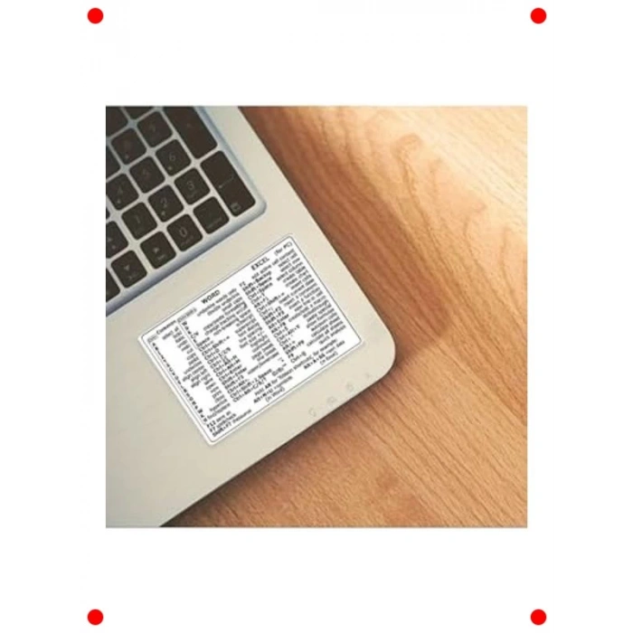 Klavye Kısayol Rehber Sticker Seti (Word & Excel)