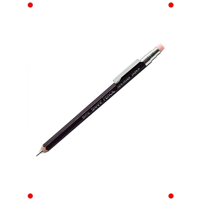 Klipsli Ahşap Mini Versatil Kalem - 0.5 mm Bordo