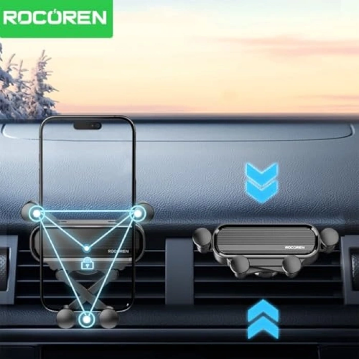 Klipsli Araç İçi Telefon Tutucu, Havalandırma Uyumlu