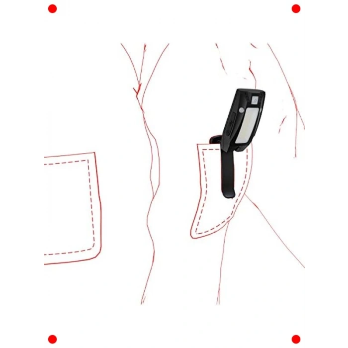 Klipsli ve Manyetik Şarj Edilebilir Fener