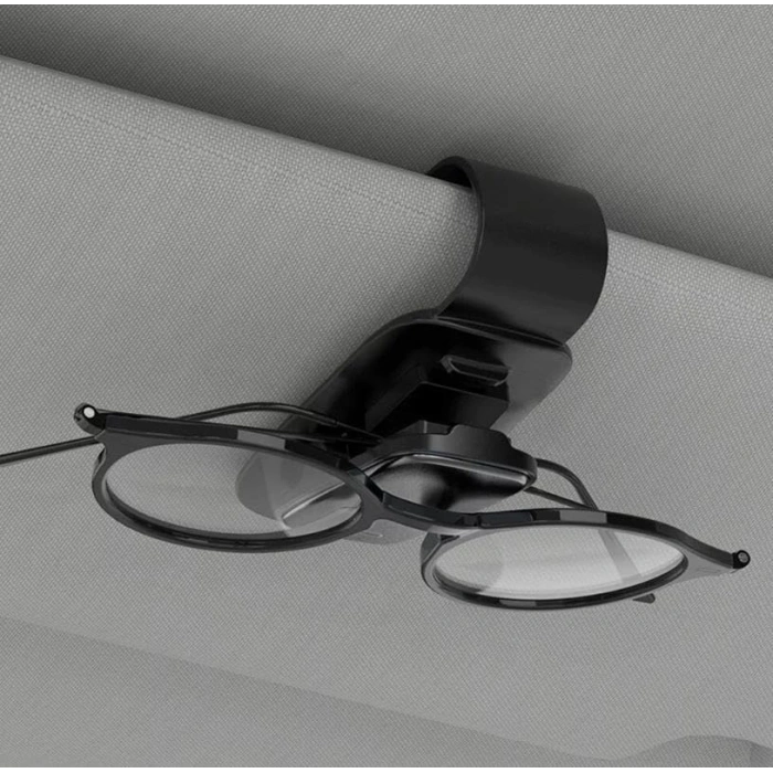 Klüpsiz Araç Gözlük Tutucu, Kromlu Tasarım