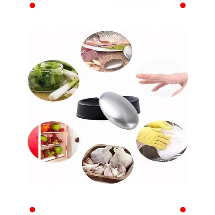 Koku Giderici Paslanmaz Çelik Sabun ve Stand Seti