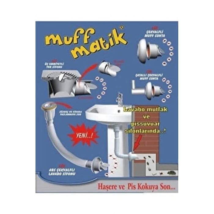 Koku Önleyici Lavabo Sifonu Çekvalfi, 3 Adet