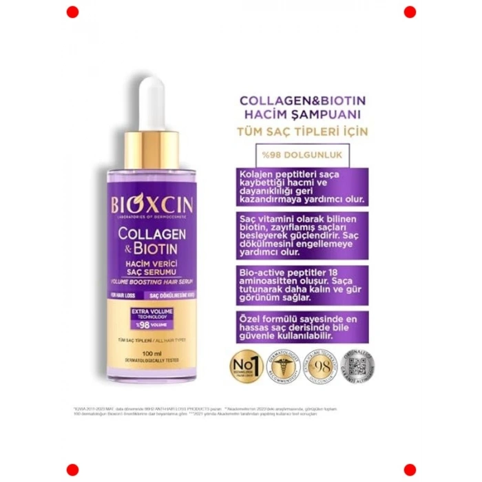 Kolajen & Biotin Saç Serumu - Dökülme Karşıtı Hacim