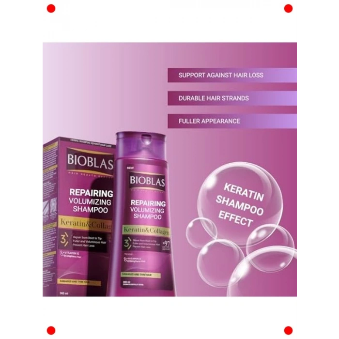 Kolajen & Keratin İçerikli Onarıcı Dolgunlaştırıcı Şampuan 360ml