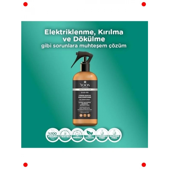 Kolajen ve Keratin İçerikli Vegan Saç Spreyi 250ml