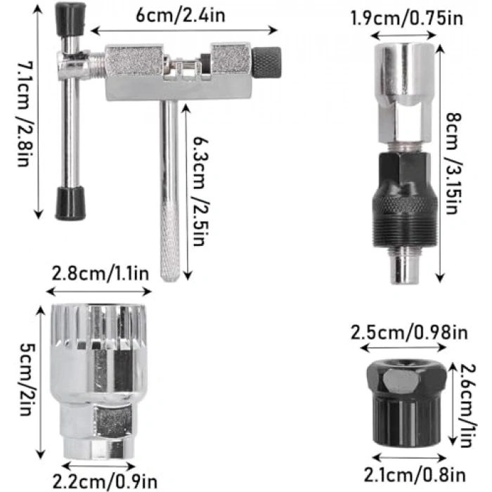 Kolay Kullanım İçin 4 Parça Anahtar ile Bisiklet Tar Seti