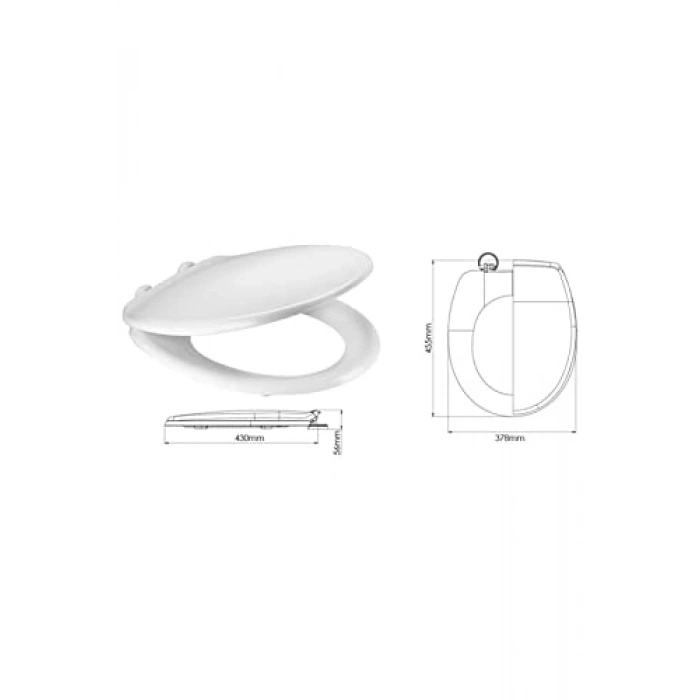 Kolay Kurulum Beyaz Klozet Kapağı