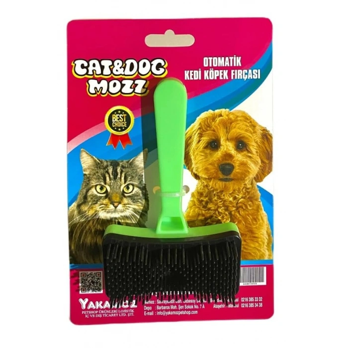 Kolay Temizlenebilen Kedi ve Köpek Fırçası, Tek Tuşla