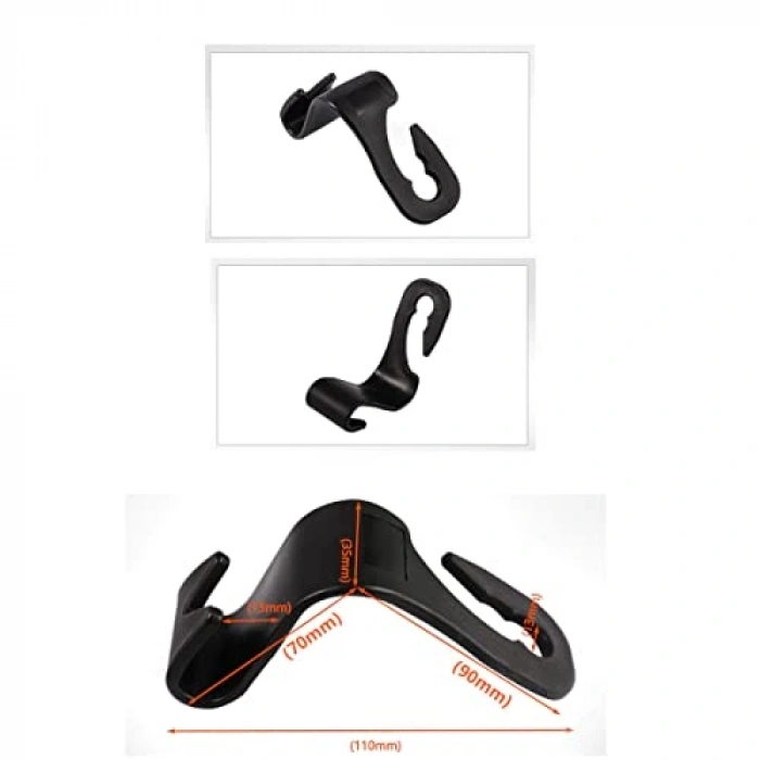 Koltuk Arkası Askı, 4 Adet Araç İçin Pratik Kullanım