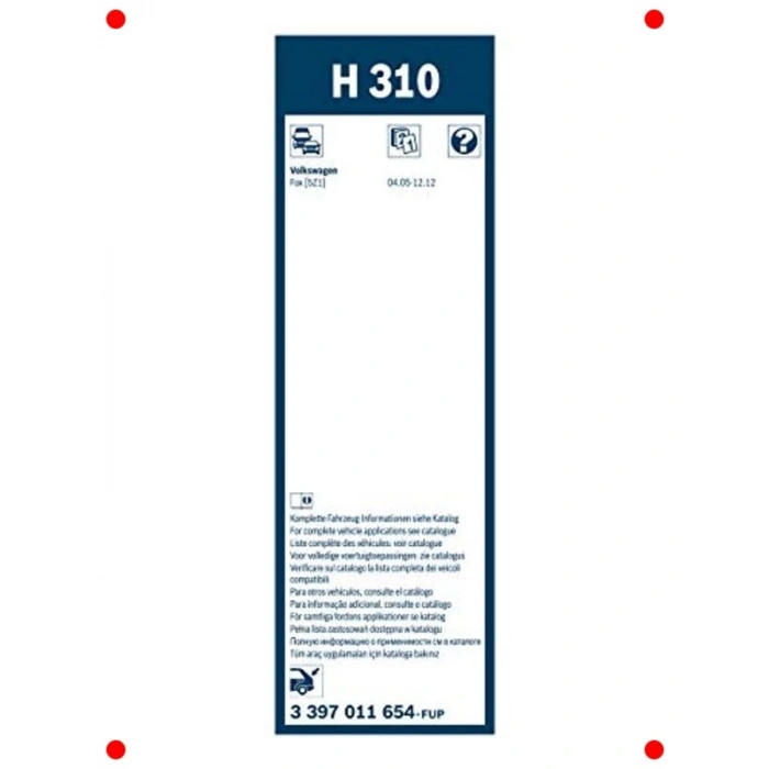 Kompakt Arka Cam Sileceği - 300 mm