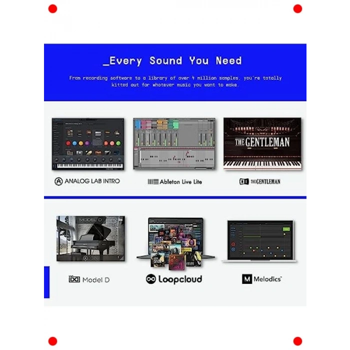 Kompakt MIDI Kontrolcü Klavye (Derin Siyah)