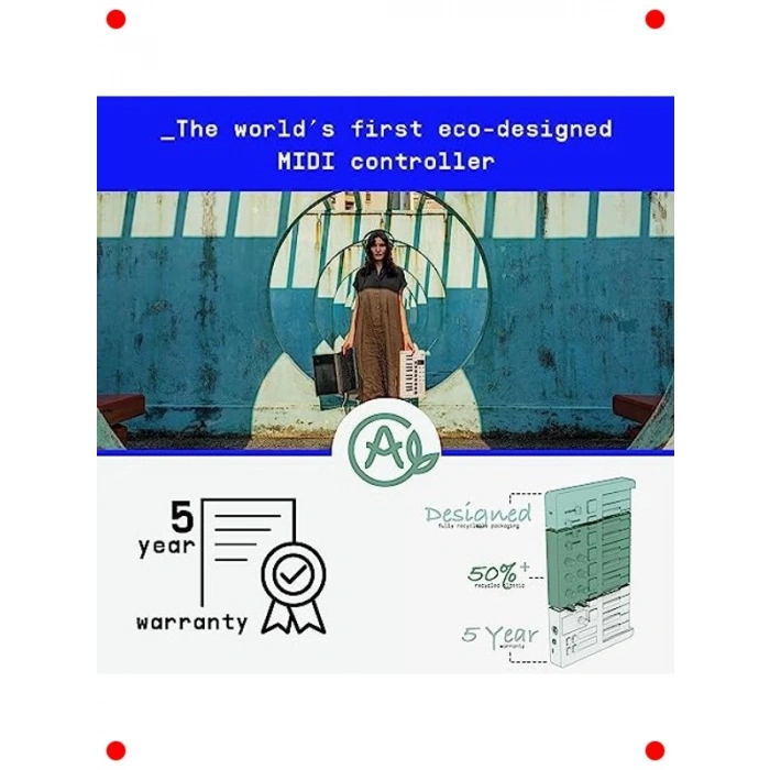 Kompakt MIDI Kontrolcü Klavye (Derin Siyah)