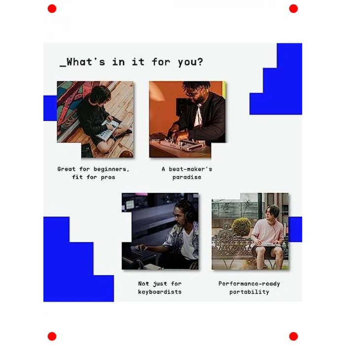 Kompakt MIDI Kontrolcü Klavye (Derin Siyah)