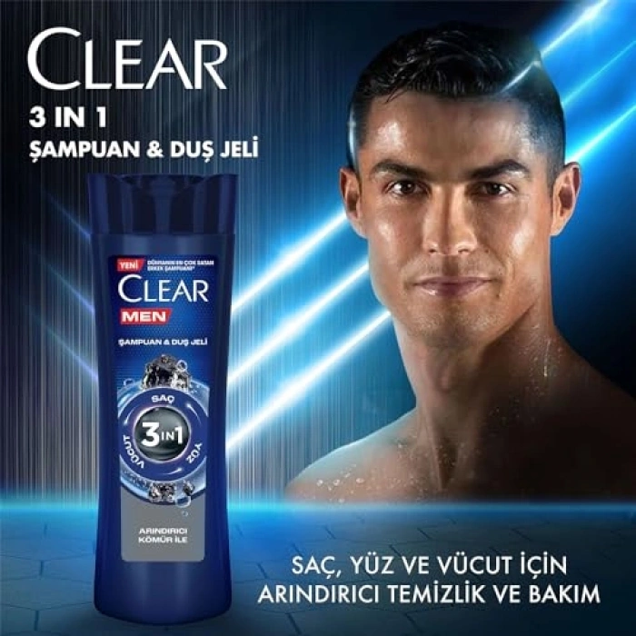 Kömür İçeren 3ü 1 Arada Şampuan ve Duş Jeli 300 ml