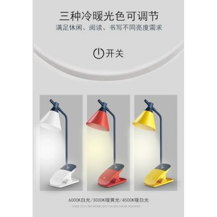 Koni Tasarımlı Masa Lambası, Dokunmatik LED Işık, Beyaz