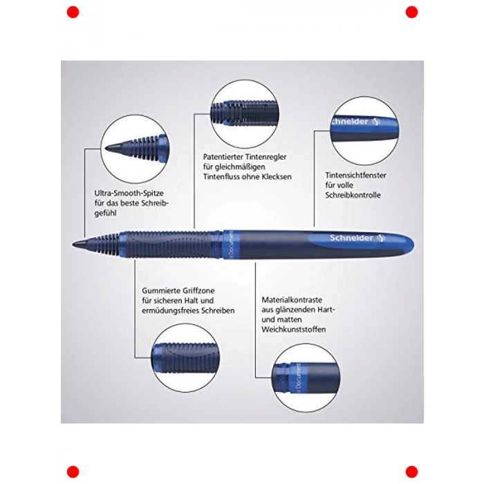 Konik Uçlu İş Roller Kalemi Seti 0.6mm (4lü)