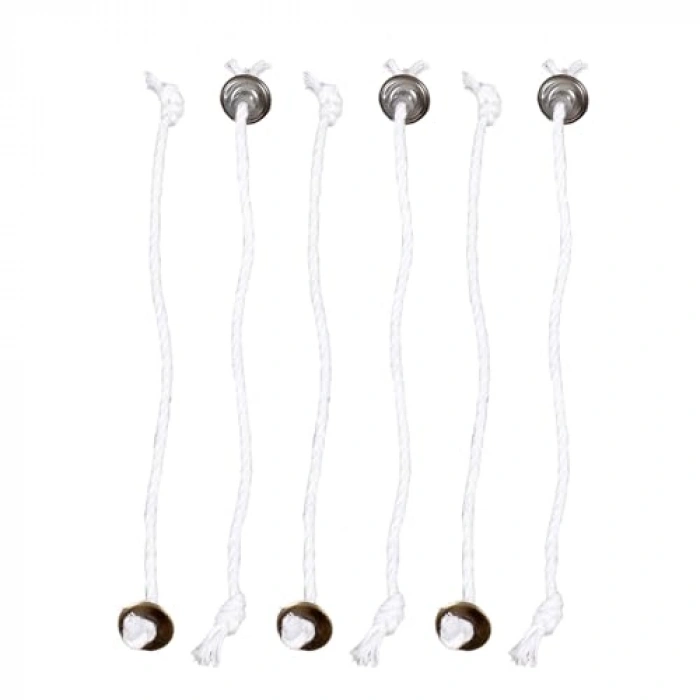 Kopçalı Fitil Seti, 4mm Kalınlığında, 6 Adet