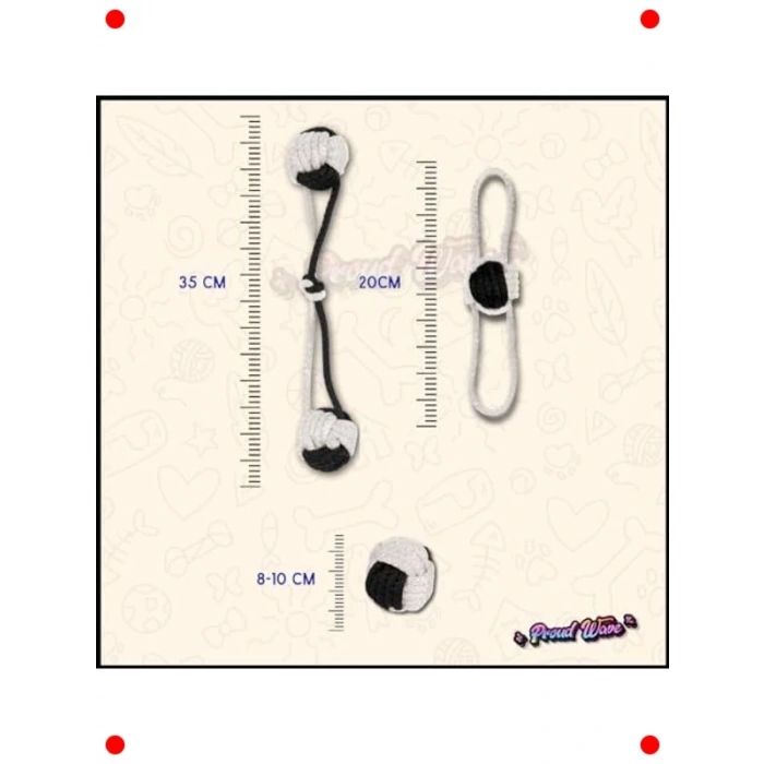 Köpek Diş İpi ve Top Oyuncak Seti (3lü)