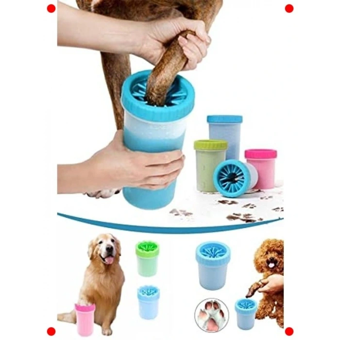 Köpek Pati Temizleme Aparatı (Orta Boy, Pembe)