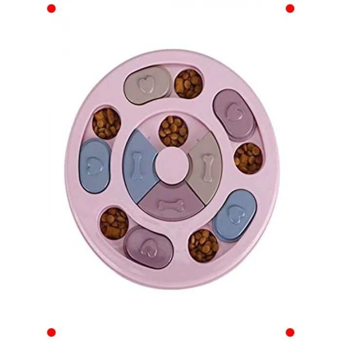 Köpek Zeka Oyunu Mama Kabı - Yavaş Besleyici (Pembe)