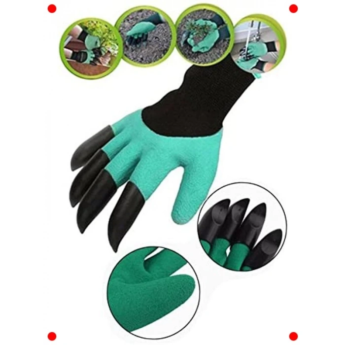 Korumalı Bahçe Eldiveni Pratik Toprak İşleri İçin