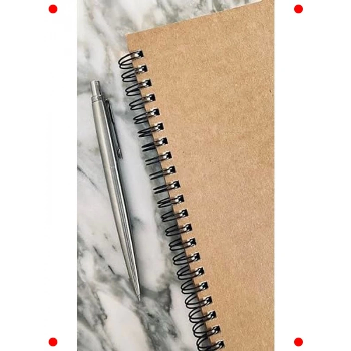 Kraft Kapaklı Noktalı Spiralli Not Defteri A5