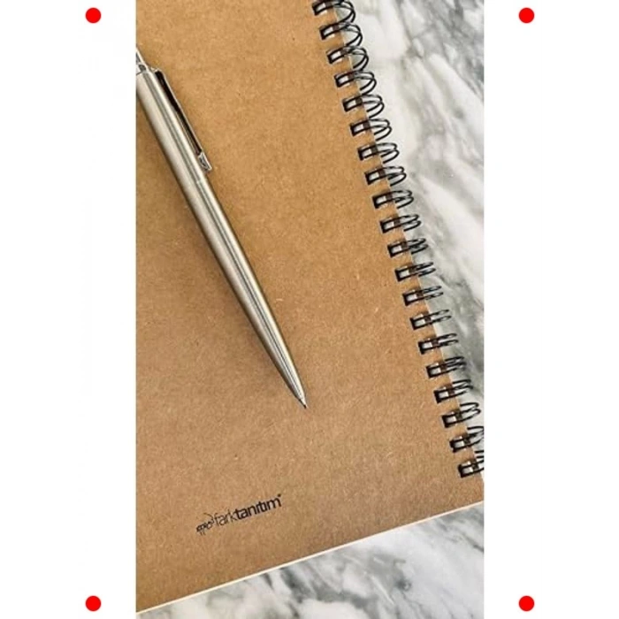 Kraft Kapaklı Noktalı Spiralli Not Defteri A5