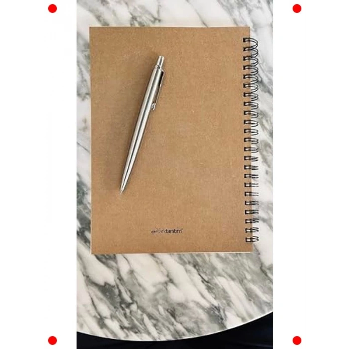 Kraft Kapaklı Noktalı Spiralli Not Defteri A5