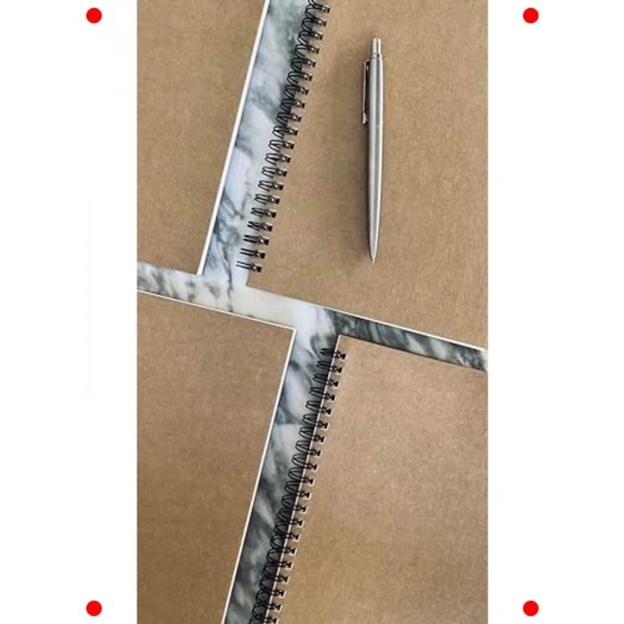 Kraft Kapaklı Noktalı Spiralli Not Defteri A5